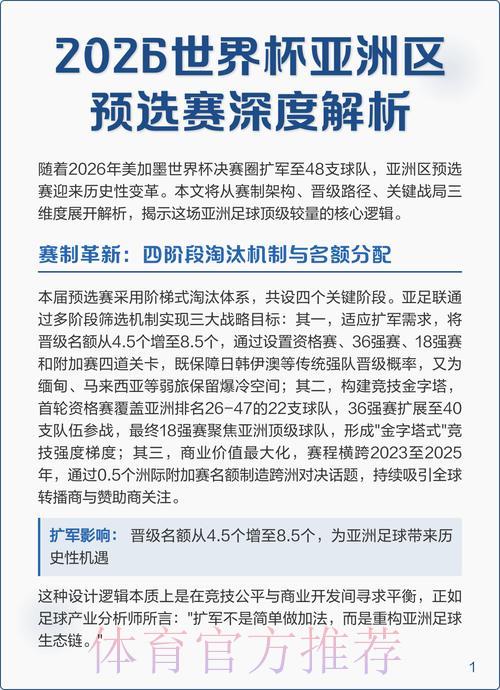 世界杯预选赛深度解析精华版