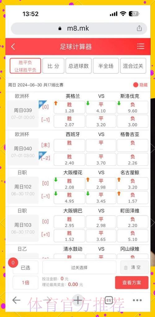足球竞猜赔率解析：掌握投注分析的核心技巧